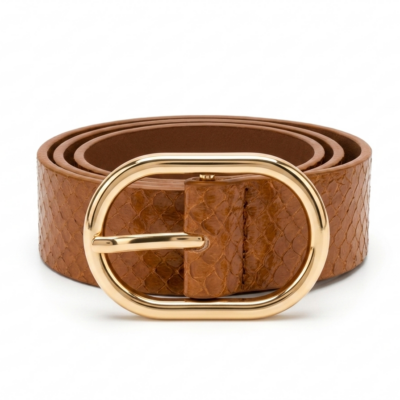 Cinturon cafe con textura