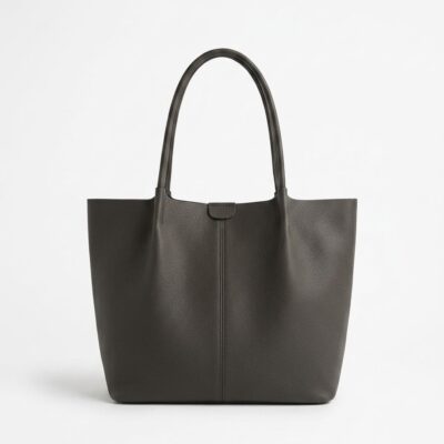 Cartera color gris oscuro