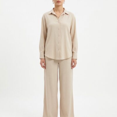 PANTALON PRINT O TEXTURA ELASTICO CONTORNO